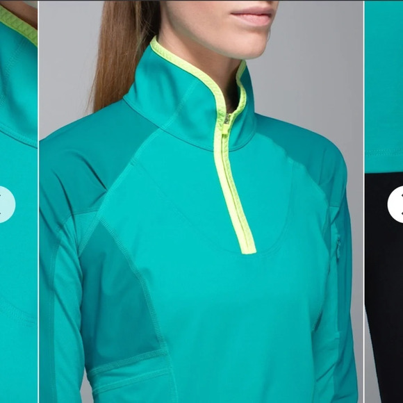 Lululemon Trail Bound 1/2 Zip Blue Tropics Top - Picture 16 of 16
